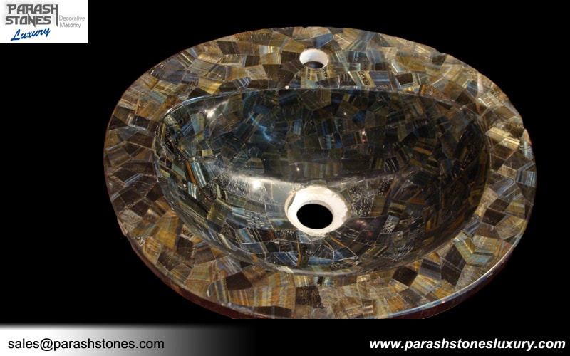 Tiger Eye Blue Washbasin