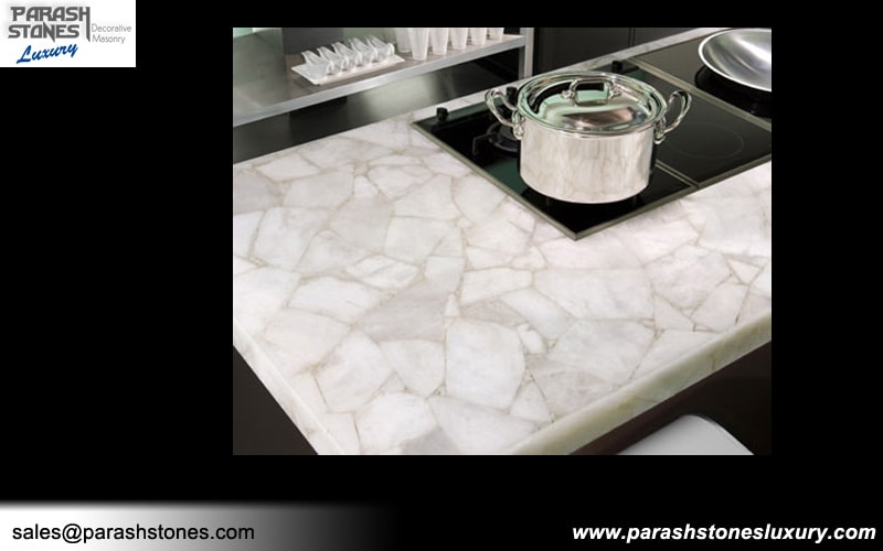 White Quartz Kitchen Counter