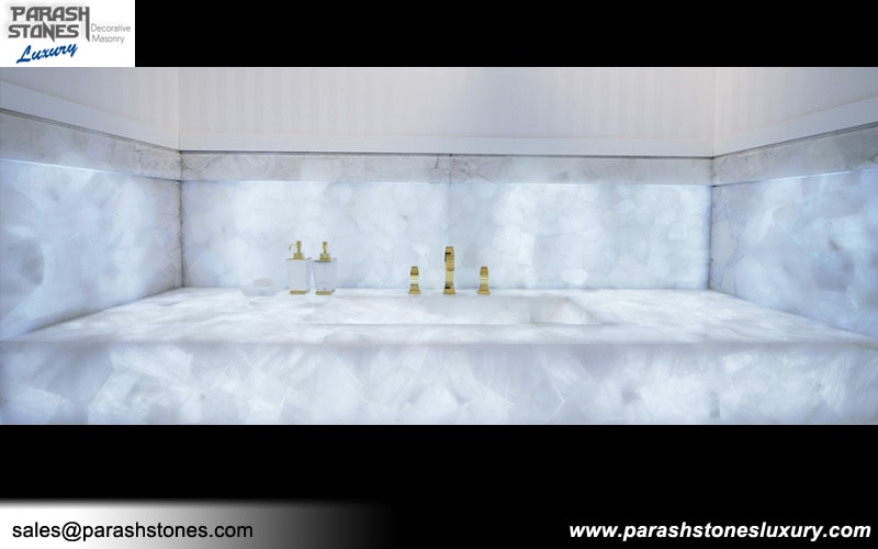 White Quartz Vanity Top