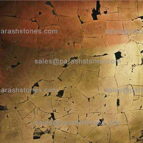 picture of golden pyrite slab, tiles & surface