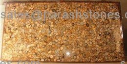picture of yellow agate slab, tiles & surface