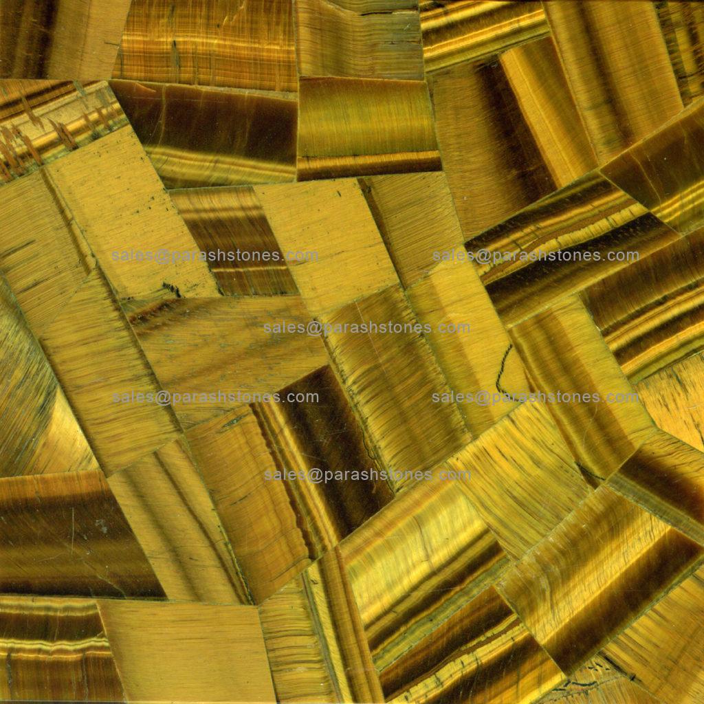 Picture of yellow tiger eye slab, tiles & surface