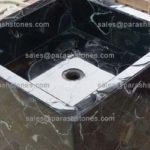 Black agate pedestal sink