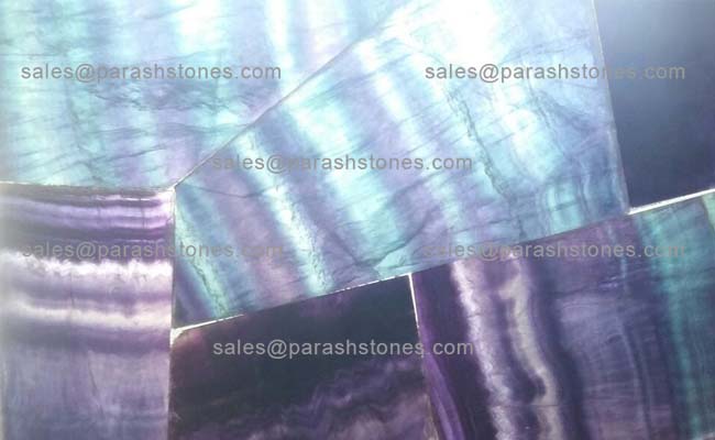 Purple fluorite tiles